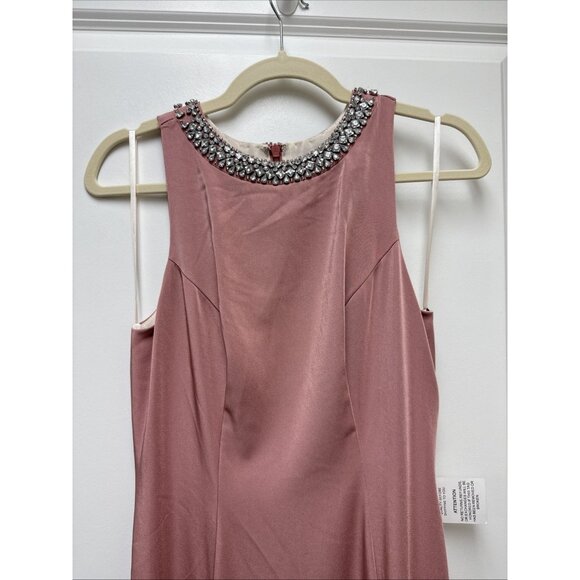 Mac Duggal Size 4 Pink 49093 Embellished Neck Trumpet Prom Formal Gown Dress - Picture 5 of 14